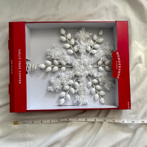 Wondershop Target Snowflake Unlit Christmas Tree Topper New in Box - Picture 4 of 4
